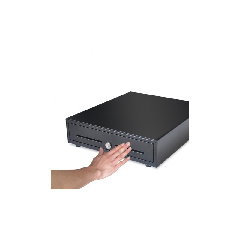 Manual cash drawer open by hand pressing front panel